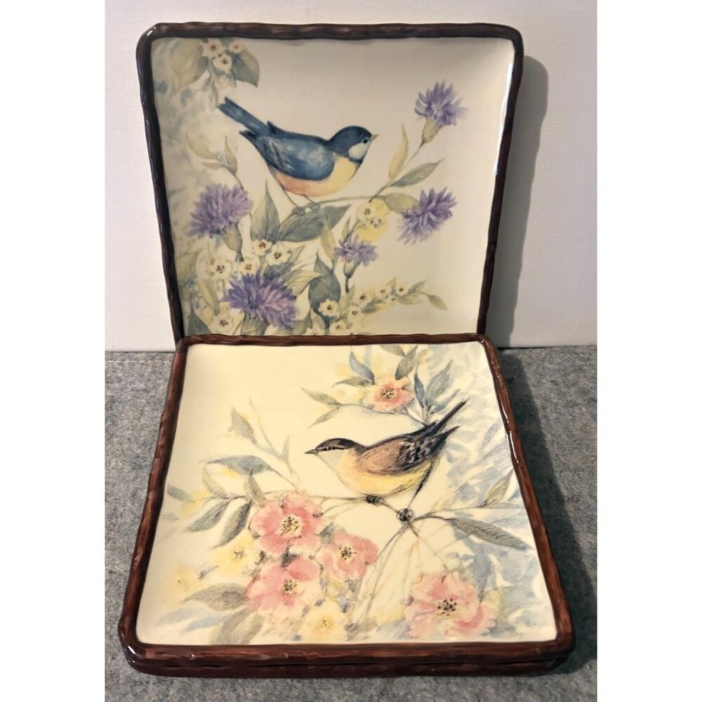 3 Celebrating Home Somerset Song  7" Square Plates by Susan Winget  # 2918